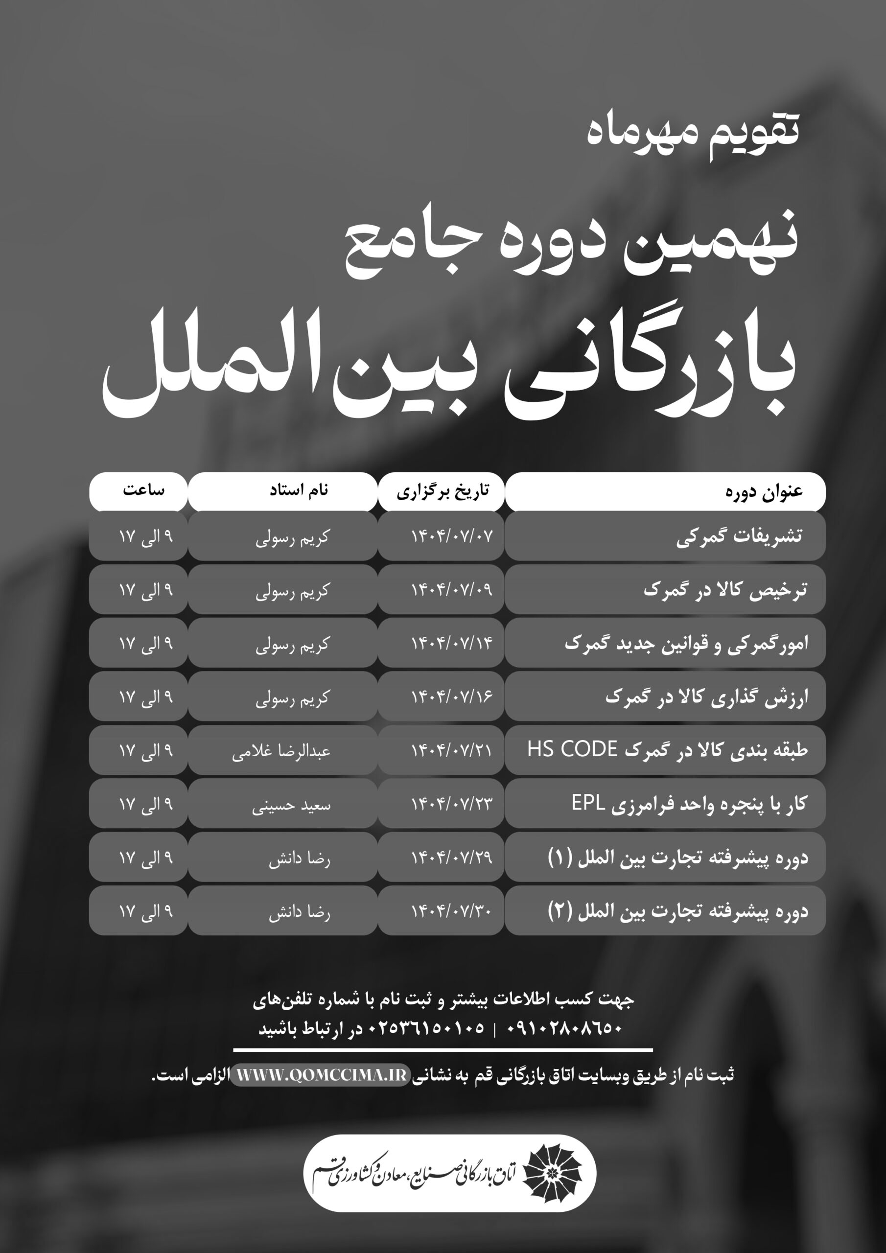 امور گمرکی و ترخیص کالا